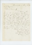 1866-01-23 Lieutenant David Overlock requests a copy of the annual reports 1861-1864 by David M. Overlock
