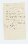 1866-08-09 Joseph Walker, Jr. requests a date of discharge on his certificate by Joseph Walker Jr.