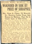 Roscoe M. Chase Newspaper Clipping 3, Malden, MA