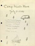 Camp Neofa Newsletter July 11-17, Week 1, 1971