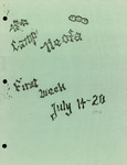 Camp Neofa Newsletter July 14-20, Week 1, 1974