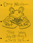 Camp Neofa Newsletter July 28 -August 3, Week 3, 1974