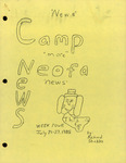 Camp Neofa Newsletter July 21-27 , Week 4, 1985