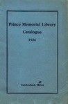 Prince Memorial Library Catalogue 1936