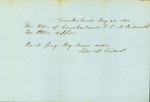 Silas Rideout Bill for Coffins for Town Poor, August 24, 1850 by Cumberland (Me.)