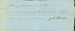 Joab Black Bill for Digging Grave of Hannah Clough, March 5, 1852