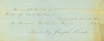Joseph Woods Bill for Coffin for Duncan Furbish, December 31, 1855