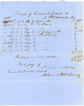 Sloan Sturdivant Bill for Services for Town of Cumberland, November 10, 1856