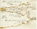 Maine Insane Hospital Bill for James Mitchell, February 1, 1858 by Cumberland (Me.)