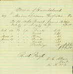 Maine Insane Hospital Bill for James Mitchell, August 1, 1859