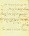 Hiram Letter Requesting Removal of Samuel Burbank, February 13, 1860 by Cumberland (Me.)