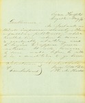 Maine Insane Hospital Letter Regarding Samuel Burbank, May 7, 1860 by Cumberland (Me.)