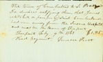 Simeon Pratt Bill for Services Regarding James Mitchell, July 9, 1861 by Cumberland (Me.)