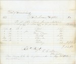 Maine Insane Hospital Bill for James Mitchell, November 1864