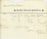 Maine Insane Hospital Bill for James Mitchell, December 1866