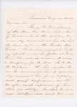 1861-08-28 Captain George O. Brastow recommends George W. West for Captain in Maine Volunteers by George O. Brastow