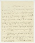 1862-05-29  Nehemiah Abbott recommends Samuel C. Belcher for commission in a new regiment