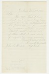 1862-06-05 Thomas E. Wentworth notifies Adjutant General Hodsdon that he has not received completed recruitment returns by Thomas E. Wentworth