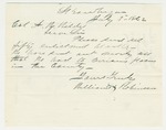 1862-07-03  Recruiting officers Williams and Robinson request enlistment blanks