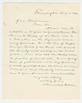 1862-07-10  Hannibal Belcher introduces James W. Childs to Governor Washburn
