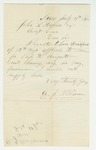 1862-07-11  A.J. Woodman requests a pass to Augusta for Private Oliver Tridford