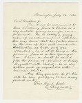 1862-07-12  C. Alexander recommends James W. Childs for 2nd Lieutenant or Orderly Sergeant