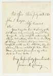 1862-07-30 James Deering writes that he enlisted three men for his son George Deering of the 20th Maine by James Deering
