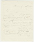 1862-08-04  Lincoln K. Plummer of Company E writes Adjutant General Hodsdon