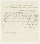 1862-08-12  L.C. Bisbee requests permission to recruit