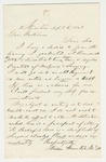 1862-09-05  Dr. Warren Hunter requests position as surgeon or assistant surgeon