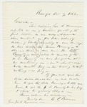1862-10-09 C.P. Brown writes Adjutant General Hodsdon regarding George A. Deveraugh who is ill with dysentery by C. P. Brown
