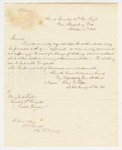 1862-10-13 Lt. Colonel Charles Tilden requests clothing for his men by Charles W. Tilden