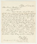 1862-10-15  John Lynch recommends William H. Broughton for promotion to Lieutenant in Company D