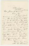 1862-11-07  Colonel A.W. Wildes writes General Hodsdon regarding the death of Captain Williams of Company A