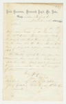 1862-11-20 Lt. Colonel Charles Tilden requests blank forms by Charles W. Tilden