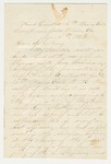 1863-01-06  Bernard Esmond writes John Berry to recommend promotion of Captain Thomas E. Wentworth