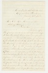 1863-01-06  Bernard Esmond recommends Thomas E. Wentworth for promotion