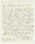 1863-01-17  John Berry supports Bernard Esmond's recommendation of Thomas Wentworth