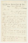 1863-02-15 Colonel Tilden writes Adjutant General Hodsdon regarding commissions received by Charles W. Tilden