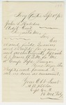 1863-09-01  Captain A.W. Fletcher forwards receipts and invoices for guns and supplies left at Camp Pape, Bangor