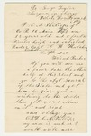 1863-12-03 Charles Phillips of Company B requests a discharge for wounds received by Charles M. Phillips