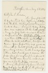 1864-05-09 J.M. Deering writes regarding his son George, captured at Gettysburg and imprisoned at Libby Prison by J. M. Deering