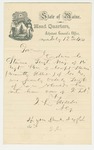 1864-07-12 Adjutant General Hodsdon writes Governor Cony regarding Edwin C. Stevens by John L. Hodsdon