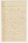 1864-07-31 Charles Locke of Company D writes Adjutant General Hodsdon regarding his bounty payment and enlistment term by Charles A. Locke
