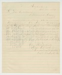 1864-10-20  Captain Daniel Marston recommends Orderly Sergeant Charles Naylor Adams for promotion