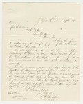 1864-10-27  Colonel Tilden urges the appointment of Adjutant Small