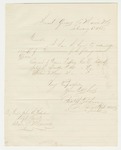 1865-02-05 Colonel Tilden acknowledges receipt of commissions for Edward Davis, Jabez Parker, and Wilbur Mower by Charles W. Tilden