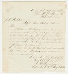 1865-02-23 Captain Isaac Thompson inquires about bounty payment for William Mehegan by Isaac H. Thompson