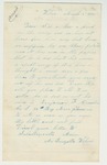 1865-03-05 Barzilla Wilson inquires about welfare of friend Benjamin F. Garcelon by Barzilla Wilson