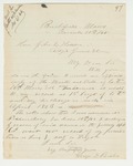 1866-11-20 George D. Bisbee requests muster-out rolls of Company C by George D. Bisbee